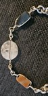 925 Stamped: Handmade; 3 Multistone Sterling Silver 7.25" Round Quartz Bracelet  — photo 2