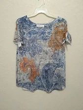 Time And Tru Ladies Size M 8/10  Short Sleeved Top