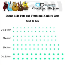 Glow in the Dark Luminous Side Dots, Fret Markers Decal Stickers for Guitars