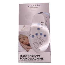 VIVASPA Sleep Therapy Sound Machine, 5 Soothing Sounds To Help You Sleep, Timer