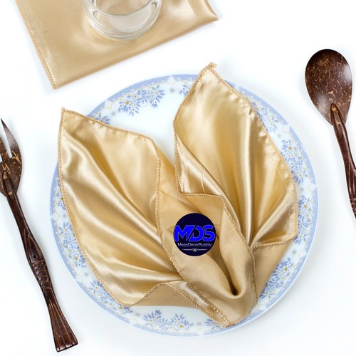 Serviettes de table carrées en satin 12 pouces/20 pouces mouchoir fête de mariage - LIVRAISON GRATUITE - Photo 36/45