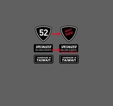 Specialized size handmade Taiwan ISO decal set X3 vinyl stickers sticker ステッ�