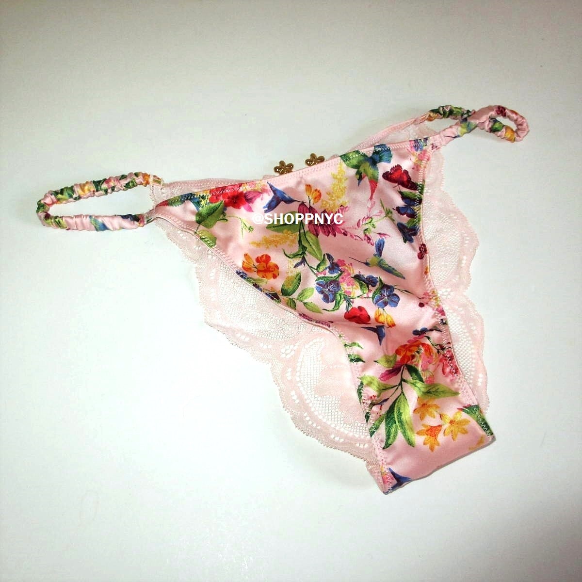 Victoria Secret Very Sexy Satin & Lace Brazilian Panty S M Charm Pink