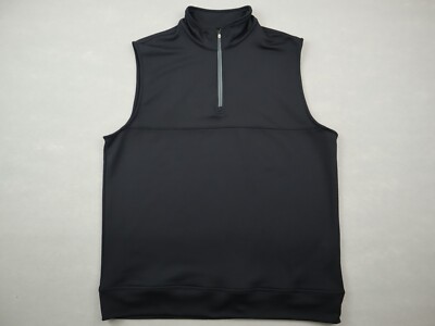 Dunning Golf Sweater Vest Men Medium Black Sleeveless 1/4 Zip Pullover  Adult M | eBay