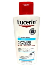 Eucerin Advanced Cleansing Body & Face Cleanser Fragrance & Soap Free 16.9FL Oz.