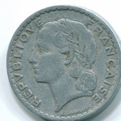 5 FRANCS 1952 FRANKREICH FRANCE KEY DATE Low Mintage #FR1015