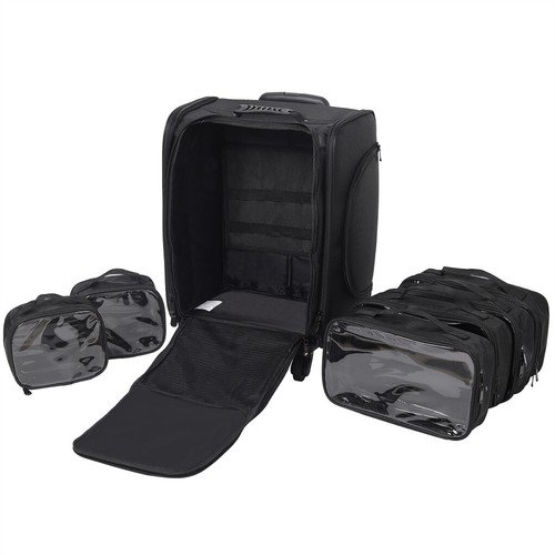 Kosmetikkoffer Schminkkoffer Beautycase Friseurkoffer Make up Trolley Nylon XXL - Bild 9 von 17