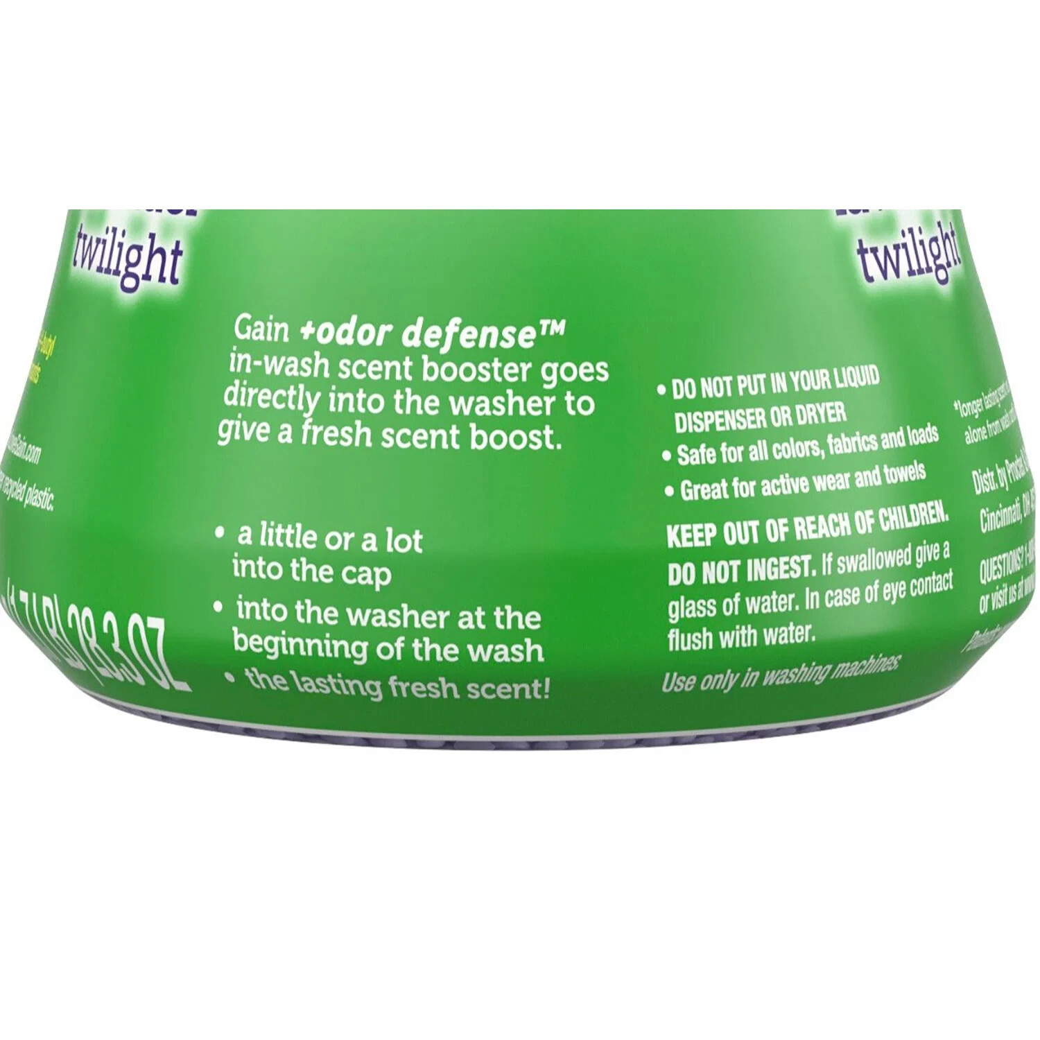 Gain Odor Defense Scent Booster Beads Lavender Twilight 28.3 oz In-Wash Fresh.