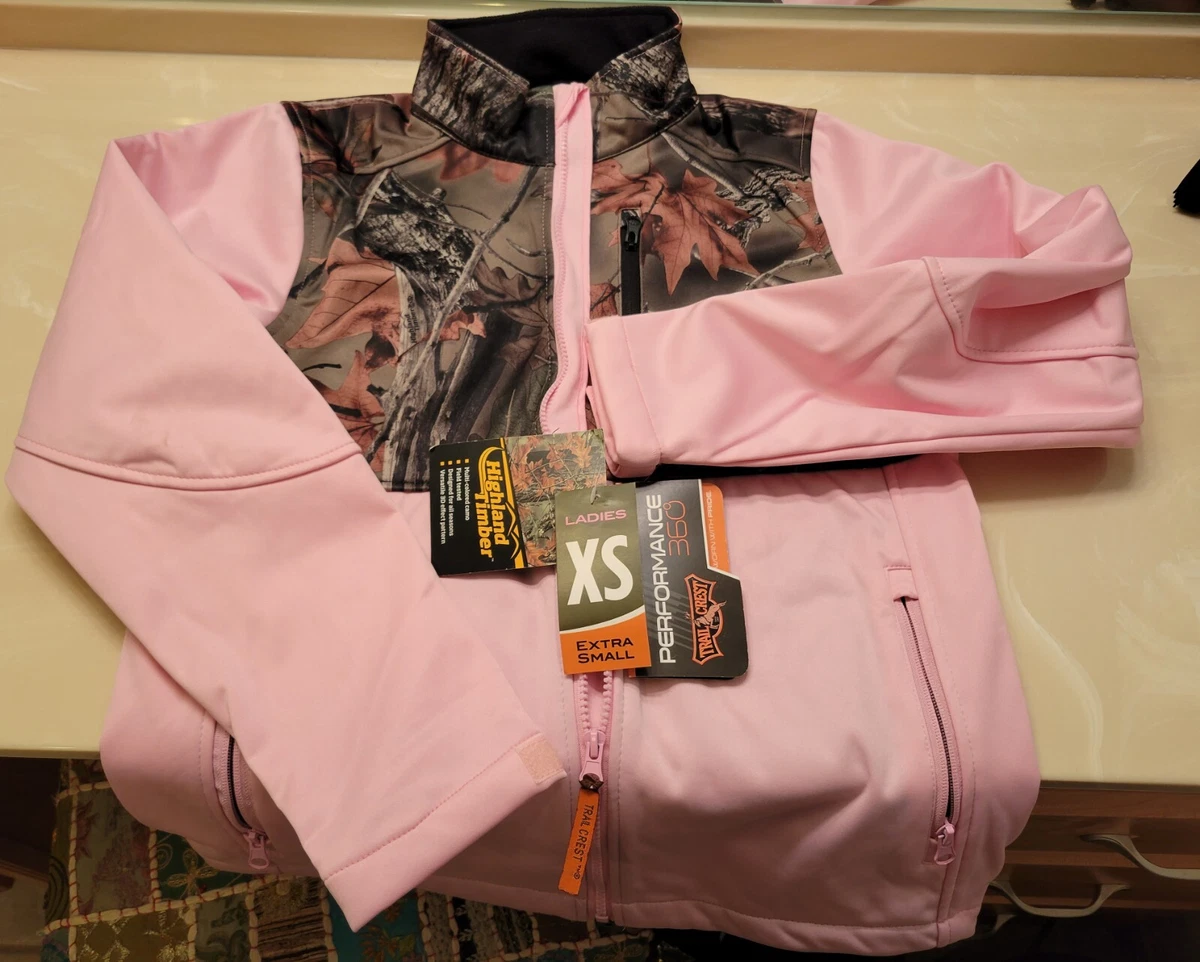Trail Crest Ladies Performance Pink Multi Colored 3D Camo Jacket Brand New Tags