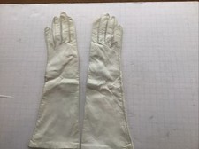 Fownes white 100 silk lined kid leather gloves 6 1/2