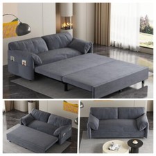 3-in-1 Functional Queen Pull Out Sofa Bed Convertible Sleeper Sofa with Storage