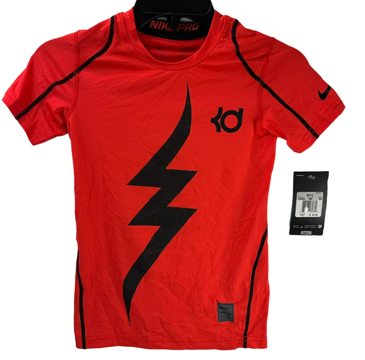 crimson red nike shirt