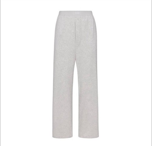 Skims Women Loungewear Boyfriend Loose Pant Light Heather Grey Size Medium - Picture 2 of 5