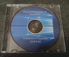 MS Win 10 Home/Pro Install/Upgde Includes Gen. Key 32/64bit DVD. w/Clr Slim Case