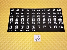 CRANE NATIONAL 145, 146 SNACKTRON VENDING MACHINE SELECTION LABEL SHEET