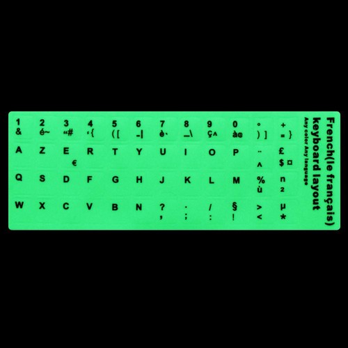 Russian Letter Luminous Keyboard Stickers Protective Film Alphabet Layout - Photo 6/17