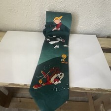 Vintage Warner Bros Looney Tunes Golf Theme Tie Rare 1997