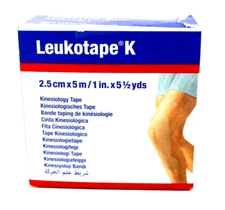 BSN 7297810 Leukotape K Kinesiology Tape Tan 1" x 5.5 Yds. - 1/EA Exp. 4/26