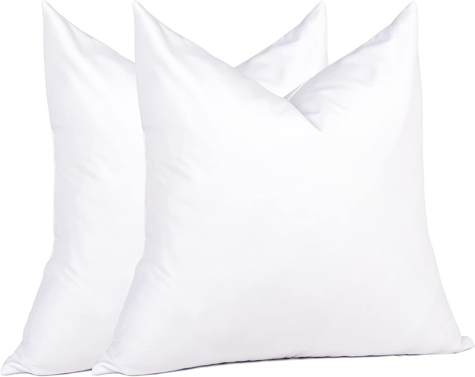 ® 18 X 18 Decorative Feather down Throw Pillow Inserts (Set of 2, White