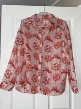 charter club linen tulip blouse XL