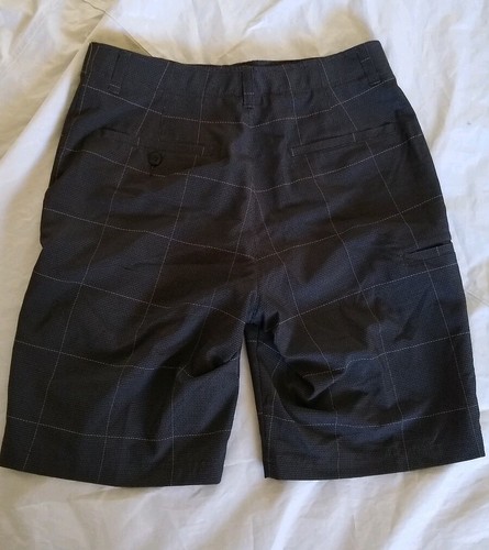 Nicklaus Men's Pockets Staydri Staymotion Plaid Black Shorts Size 30 - Picture 6 of 12