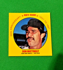 1987 KEY FOOD 50TH ANNIVERSAY DISC SQUARE PROOF DON MATTINGLY NRMT