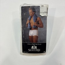 New Vintage Stafford Men's 3 Pack Full Cut Briefs Underwear