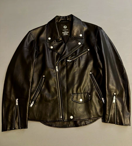 GU x UNDERCOVER JUN TAKAHASHI Black Faux Leather Jacket Rare 2021, Size M video thumbnail