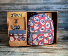 NEW Disney Lilo Stitch 3-Piece Gift Set: Mini Backpack ID Wallet Keychain