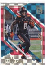 2021 Donruss Elite Jermar Jefferson RC Red/Blue Parallel /399 #116 Detroit Lions