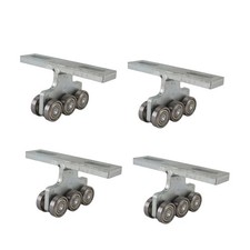 4 PACK 6 Wheel Trolley Assembly for Hoist Easy Install Roller Silent T-type