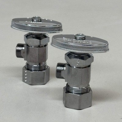 BRASSCRAFT (2 Pack) Multi-Turn Angle Valve 1/2''Nominal Compression Inlet X 3/8''