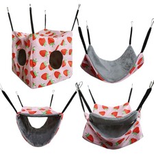 4pcs Ferret Rat Hammock Set Guinea Pig Hideout Bed,Soft Hamster Toys