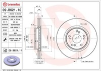 2X Brembo Bremsscheibe InnenbelüFtet Ø300Mm FüR Honda Accord Viii CU CW