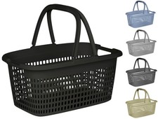 32 Liter Groß Henkel Wäsche  Korb Einkaufskorb Bügel Plastik Griffen Kunststoff