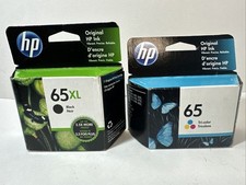 HP 65XL Black 65 Tri-color HP Ink Cartridge Lot of 2 - Genuine Brand New R