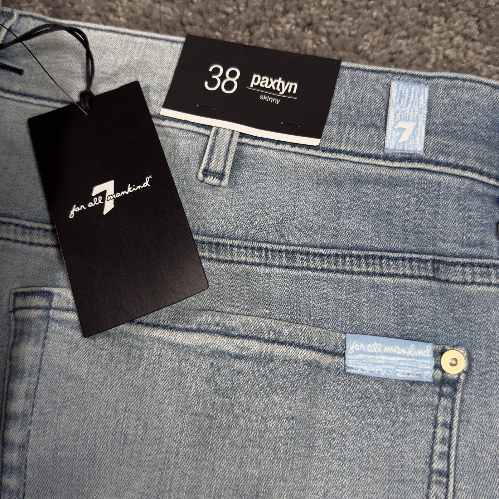's 38x32 Blue Denim Paxtyn Skinny Stretch