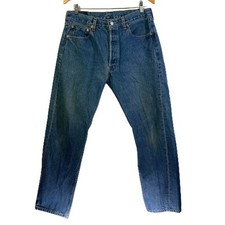 LEVI'S Jeans 501 Vintage 34x30 Button Fly Made In USA Classic 501 Original Fit