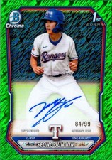 Seong-Jun Kim 2026 Topps Bowman Chrome Green Shimer 1st Auto 84/99 #CPA-SK
