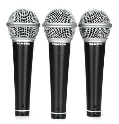 Samson R21 Cardioid Dynamic Vocal Microphone - 3-pack (3-pack) Bundle