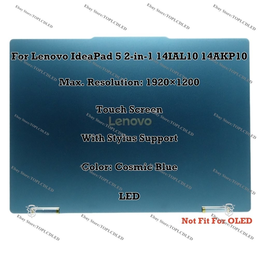 For Lenovo IdeaPad 5 2-in-1 14IAL10 83KR000KIN FHD+ LCD Screen Display Assembly