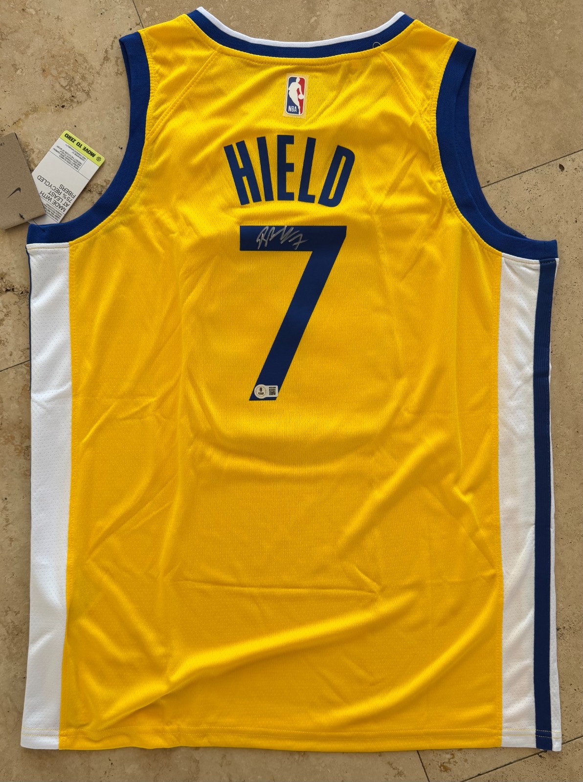 Buddy Hield Signed Authentic Golden State Warriors Jersey Beckett Certified