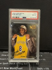 Fleer Metal 1996-97 Fresh Foundation Rookie Kobe Bryant Card #137 Lakers PSA 8. rookie card picture