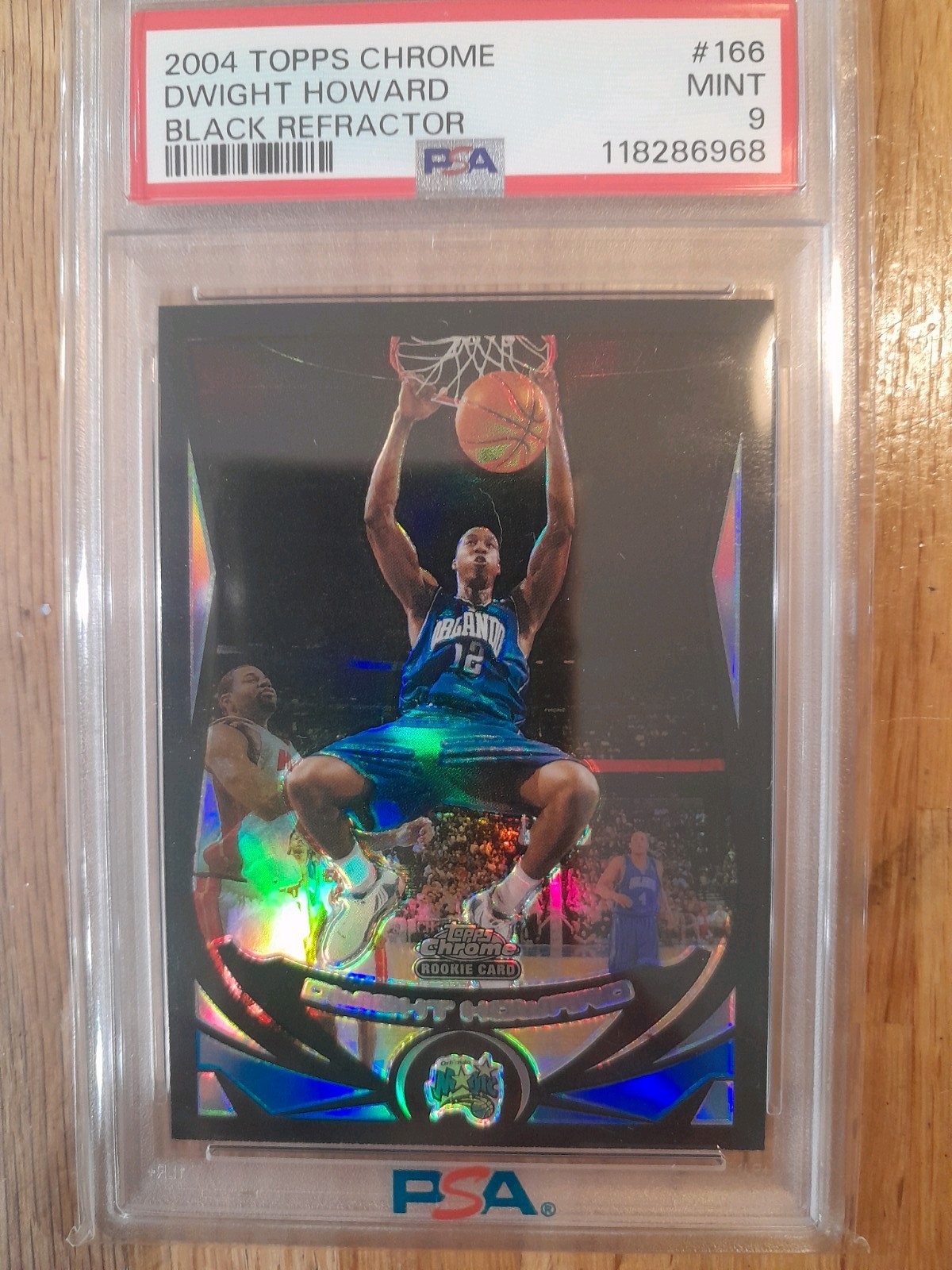 2004-05 Topps Chrome - Dwight Howard #166 Black Refractor /500 (RC) - PSA 9 Mint