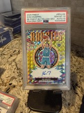 2025 Topps Finest Kon Knueppel Yellow Geometric Rookie Auto /35 PSA 10/10