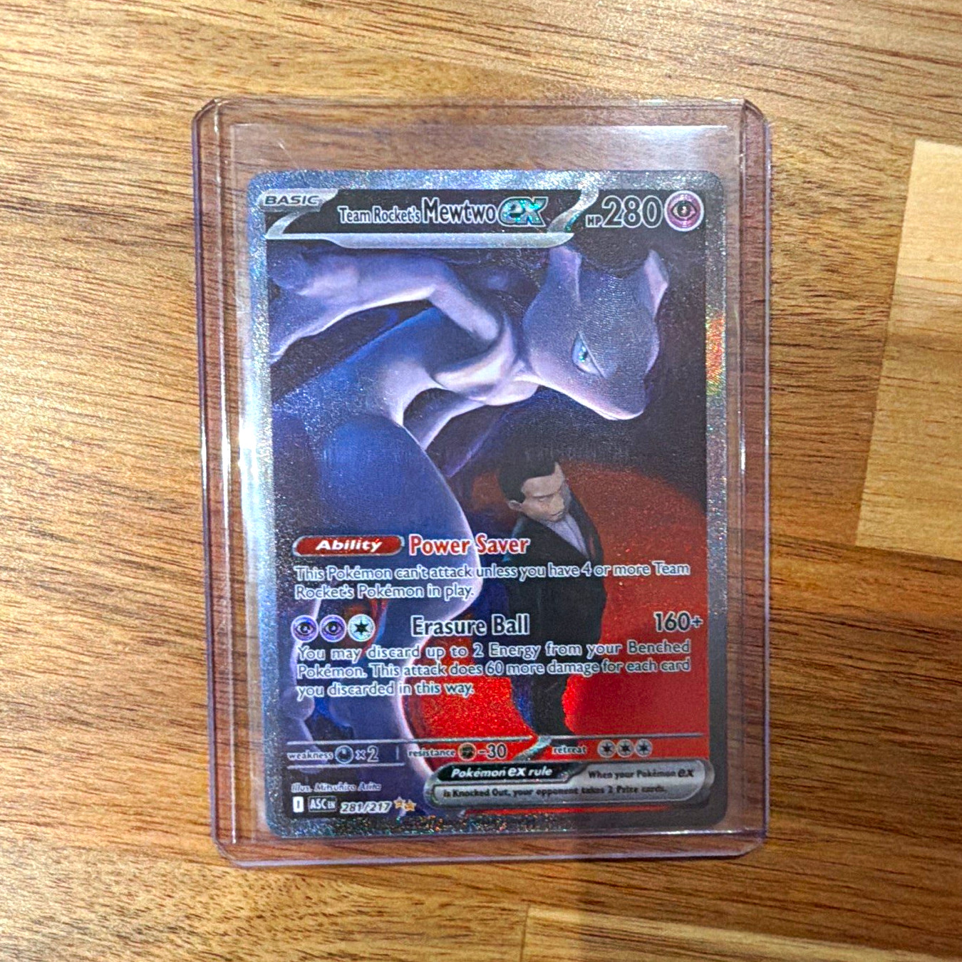 Team Rocket's Mewtwo ex 231/182 SV10 Destined Rivals Holo Double Rare