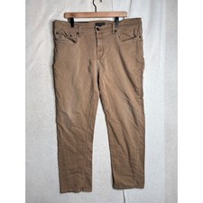 Banana Republic Mens Traveler Pants Tan Khaki Stretch 5-Pocket 40x32 1620338