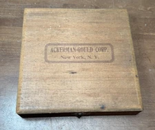 Ackerman Gould  Type Set for KINGSLEY Hot Foil printing machine in WOOD BOX