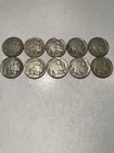 Lot of 10 Different Indian Head Buffalo Nickel Coins 1918-1936