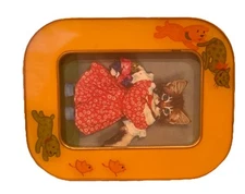Vintage Cat & Dog Picture Frame, 6.5” x 5”